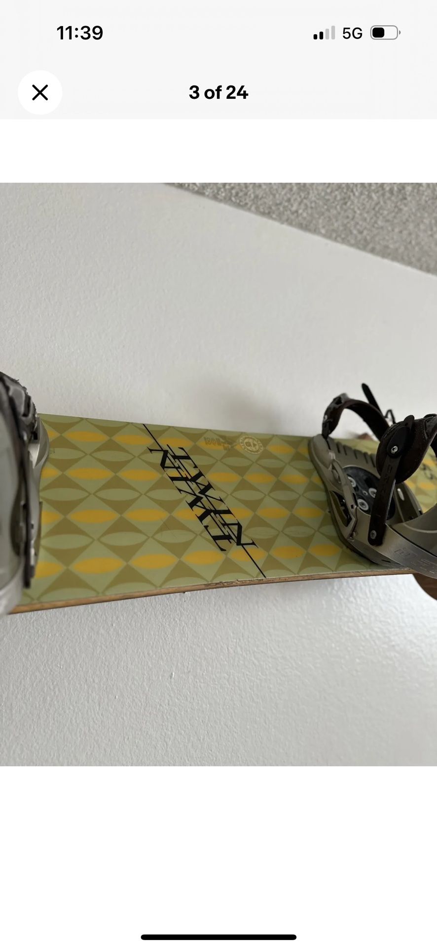 Burton Twin Girl's Snowboard Retro Reissue 2005/2006 155 Vintage