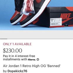 Air Jordan Retro 1 Size 12 BRAND NEW!