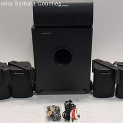 Monoprice 5.1 Channel Home Theater Satellite Speakers and Subwoofer