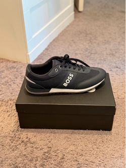 BOSS Men’s Blue Low-Top Sneakers Size 12