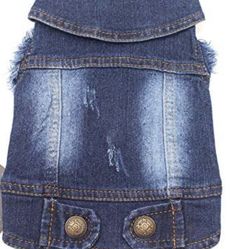 New Soft Blue Jeans Denim Cute Pet Dog Puppy Coat Jacket Clothes Costume Aparel for Small Medium Dogs
