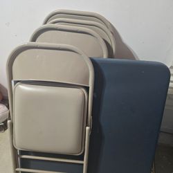 Folding Card Table With 4 Chairs Set