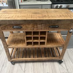 Wooden Bar & Storage Table