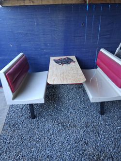 Booth seat with table