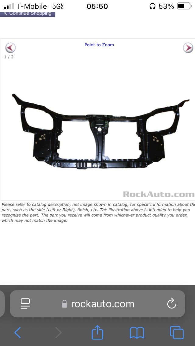 Honda Civic Radiator Support