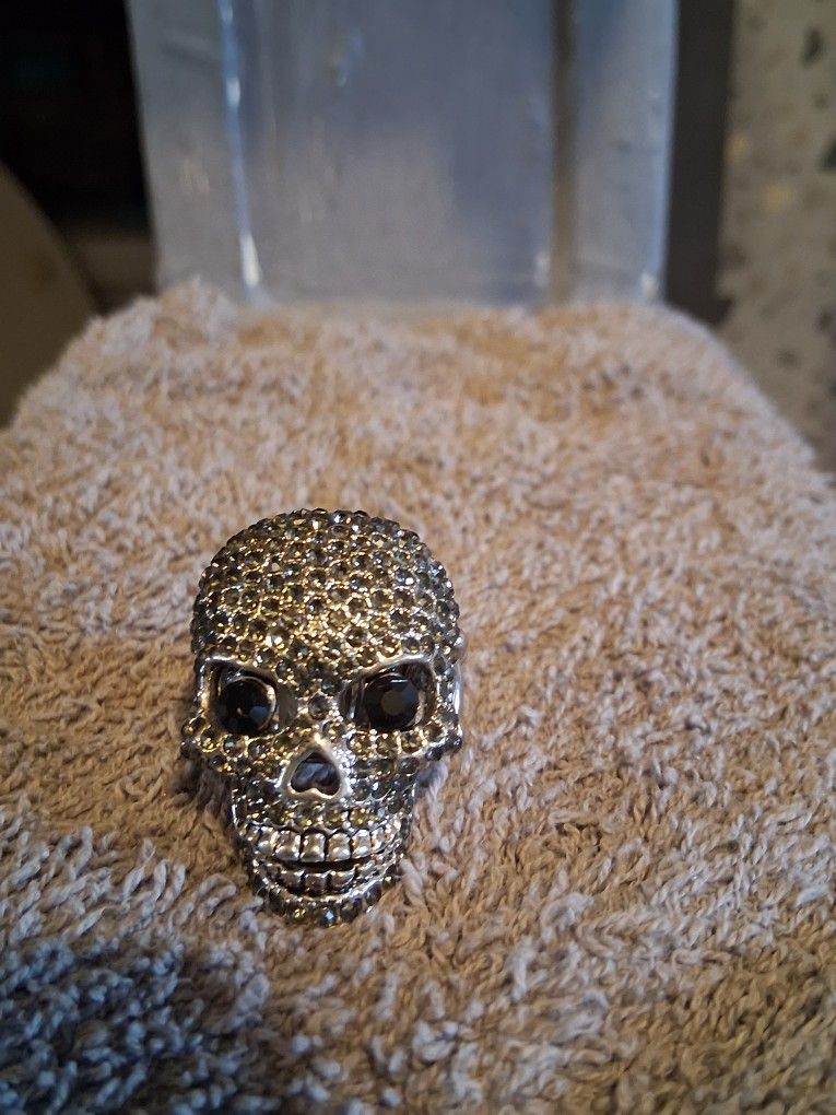 New Skeleton Ring With Strecky Band Can Fit Size 6 1/2 TO Probably Up To 7 1/2