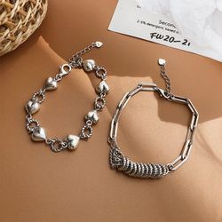 New Heart Paper Clip Charming Bracelet Set, Pick Any 2 Jewelry Free Shipping 