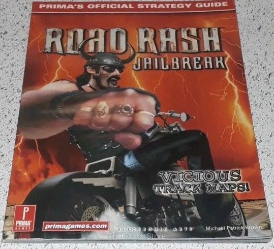 ROAD RASH Strategy Guide PS1 Jailbreak Video Game OOP Official Prima PlayStation
