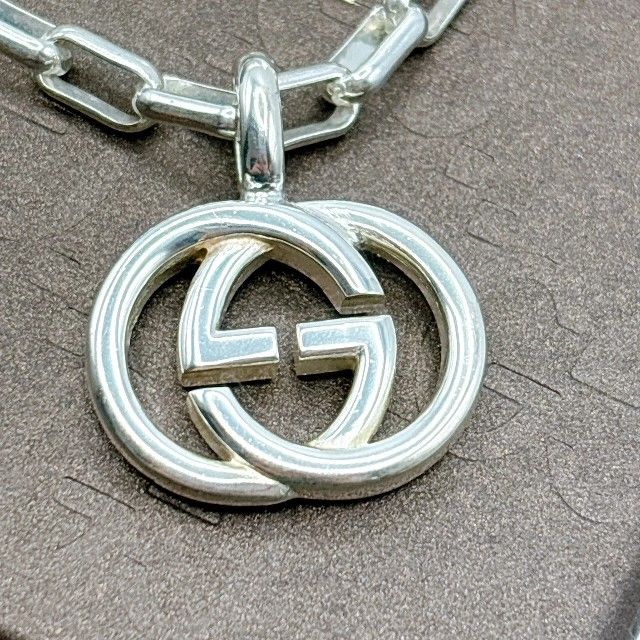 GG Silver Interlocking GG Necklace Silver No Box