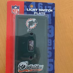 NFL Miami Dolphins Light Switch Plate - NEW - Ceramic Cover Coral Springs 33071