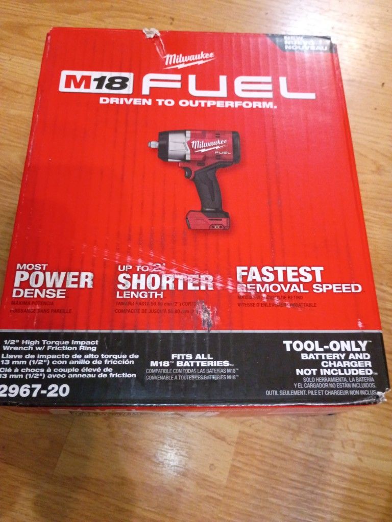 Brand New 1/2 Milwaukee Fuel M18 High Torque Impact Wrench