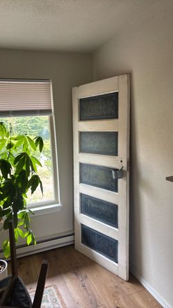 Shabby chic chalkboard door