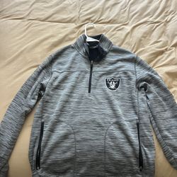 Men’s Large Raiders 1/4 Zip & Wind Breaker - $30 / $20