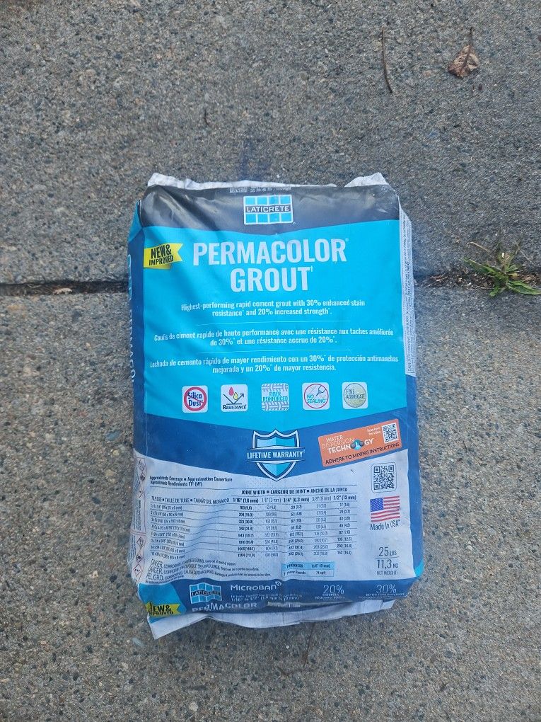 Laticrete Permacolor  Grout 25 Lb Bag -15 Bags 