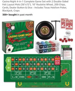 Casino Game Night 4-in-1 Party Kit