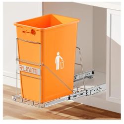 5403: Pull Out Trash Can Under Cabinet，Heavy Duty Slide-Out Cabinet Kit, Adjustable Cabinet Trash Can Organizer, Under Sink Trash Can Shelf 