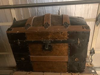 Antique Dome Top Storage Trunk
