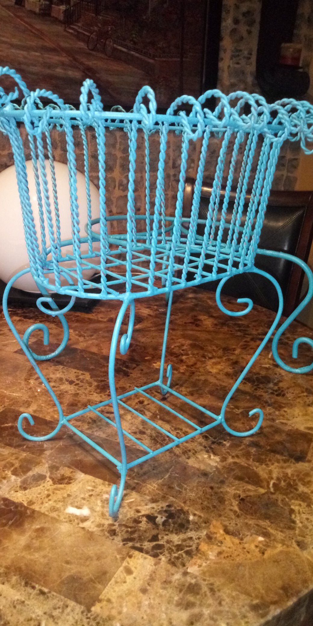 Turquoise plant stands
