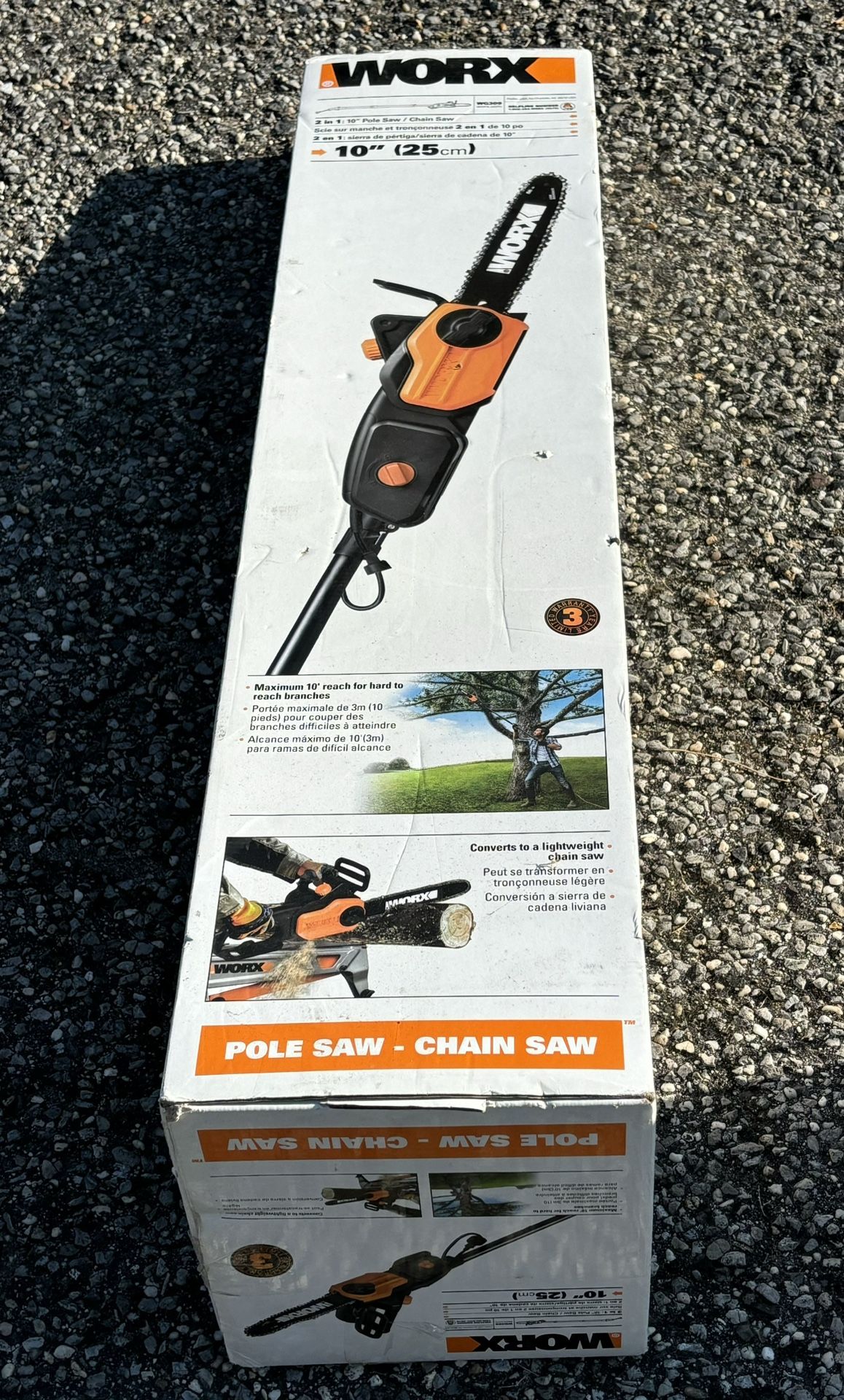 NEW WORKS ELECTRIC 10” POLE SAW IN BOX SEALED