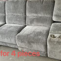 Microfiber L Shaped Sectional Sleeper Sofa Couch