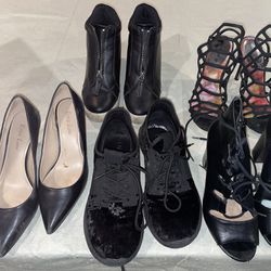 5 pairs 7.5 Womans shoe heel mix 5 pairs 7.5 Womans shoe heel mix cheap black