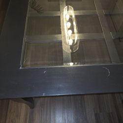 Glass Table Small Glass Cracked 