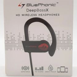 White Bluephonic Wireless Sports Workout Earbuds, Hd Sound Quality, Sweat Proof 