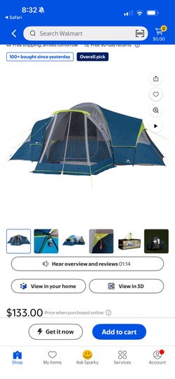 10 person Tent with screen porch.