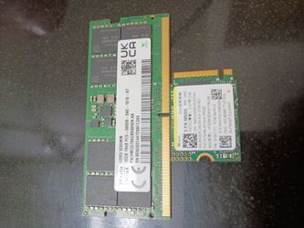 SK Hynix 16GB DDR5 5600B SODIMM RAM + 256GB M.2 NVMe PVC10 SSD