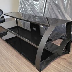 Tv Stand With Glass Shelves