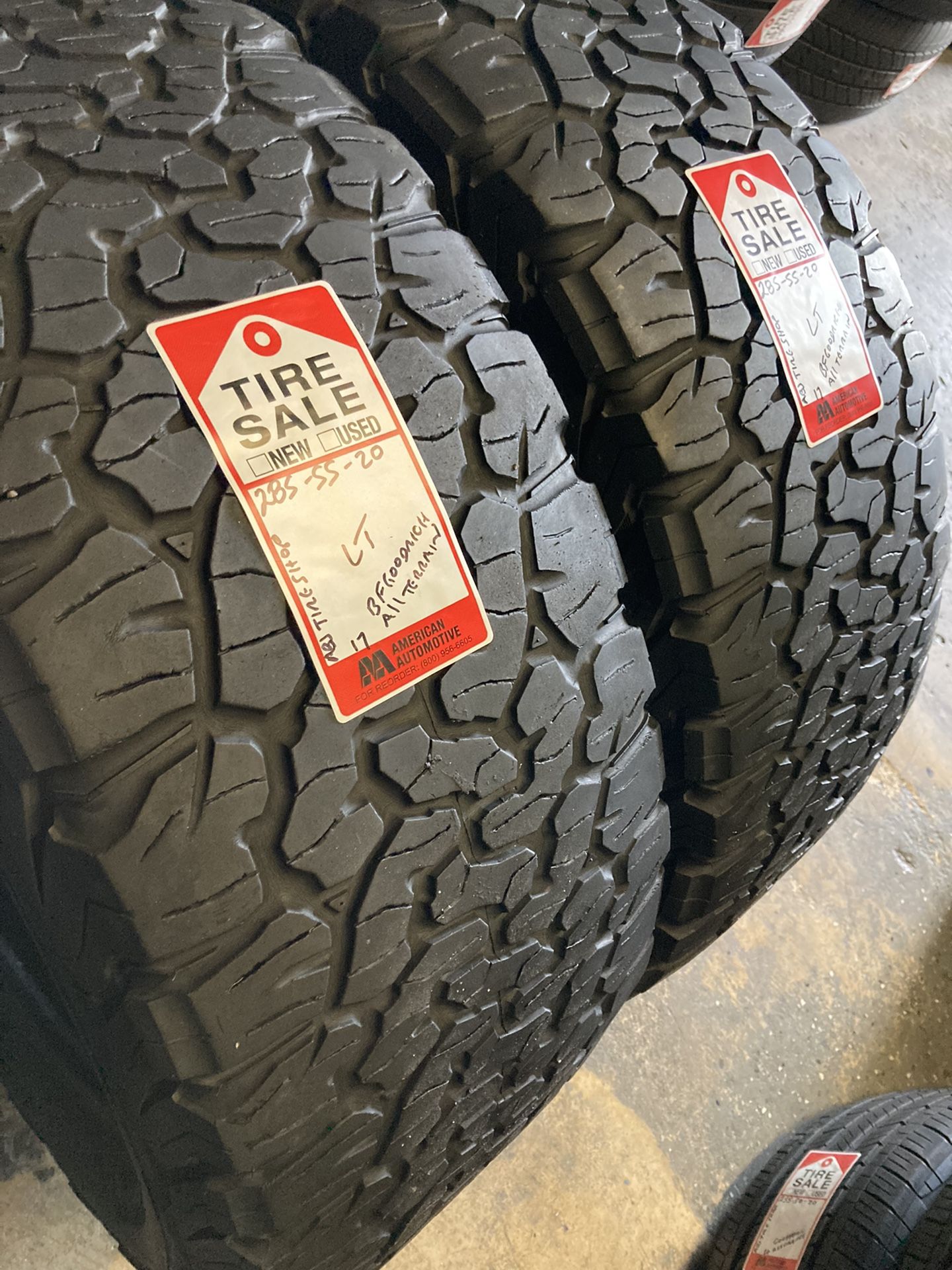 285/55/20 Bfgoodrich 