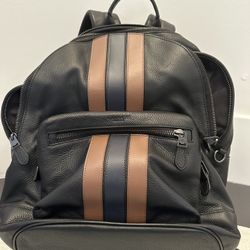 COACH West Backpack with Varsity Stripe