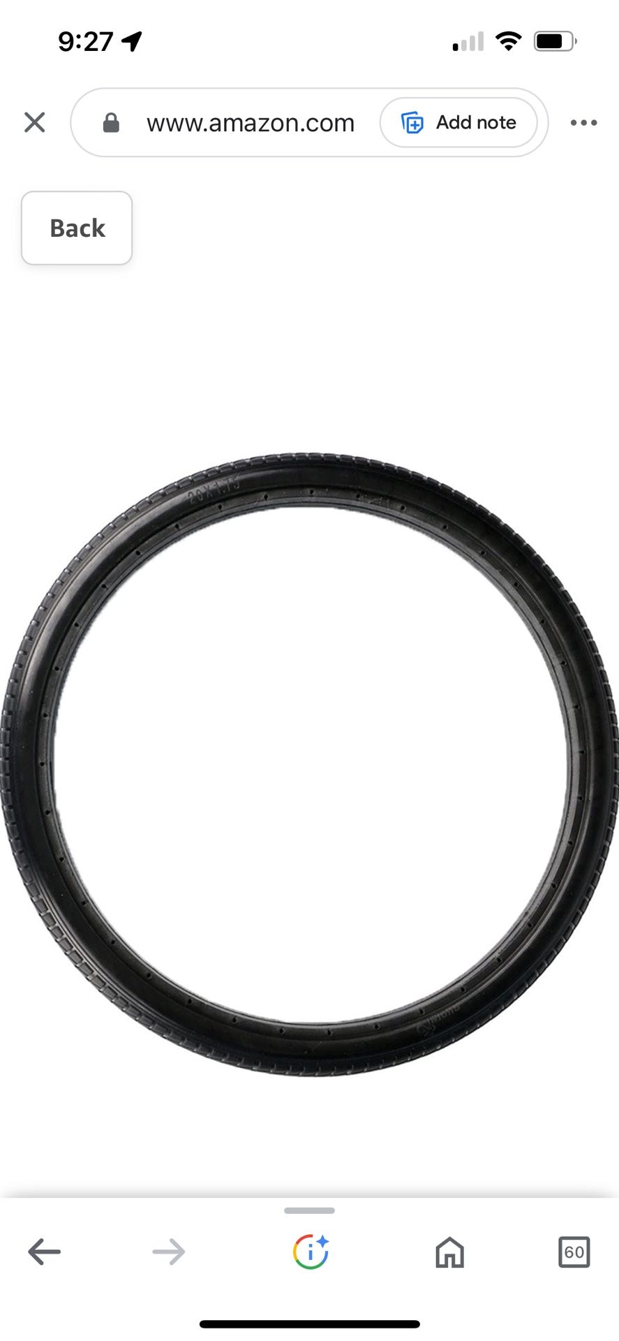 20 Inch Bike Tire Solid Bike Tires Airless Anti-SlipTyre for Road Bike BMX Bike Kids' Bike Tire 20x1.75