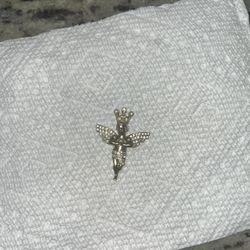 10k Gold Diamonds Broken Pendant Hollow 