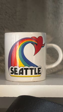 Vintage Seattle rainbow mug