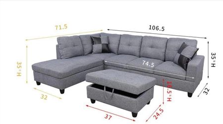 Sectional And Ottoman