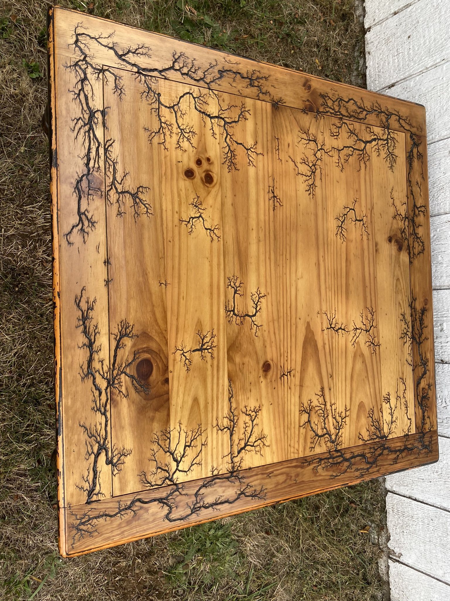 Coffee Table Electric Fractal Burned