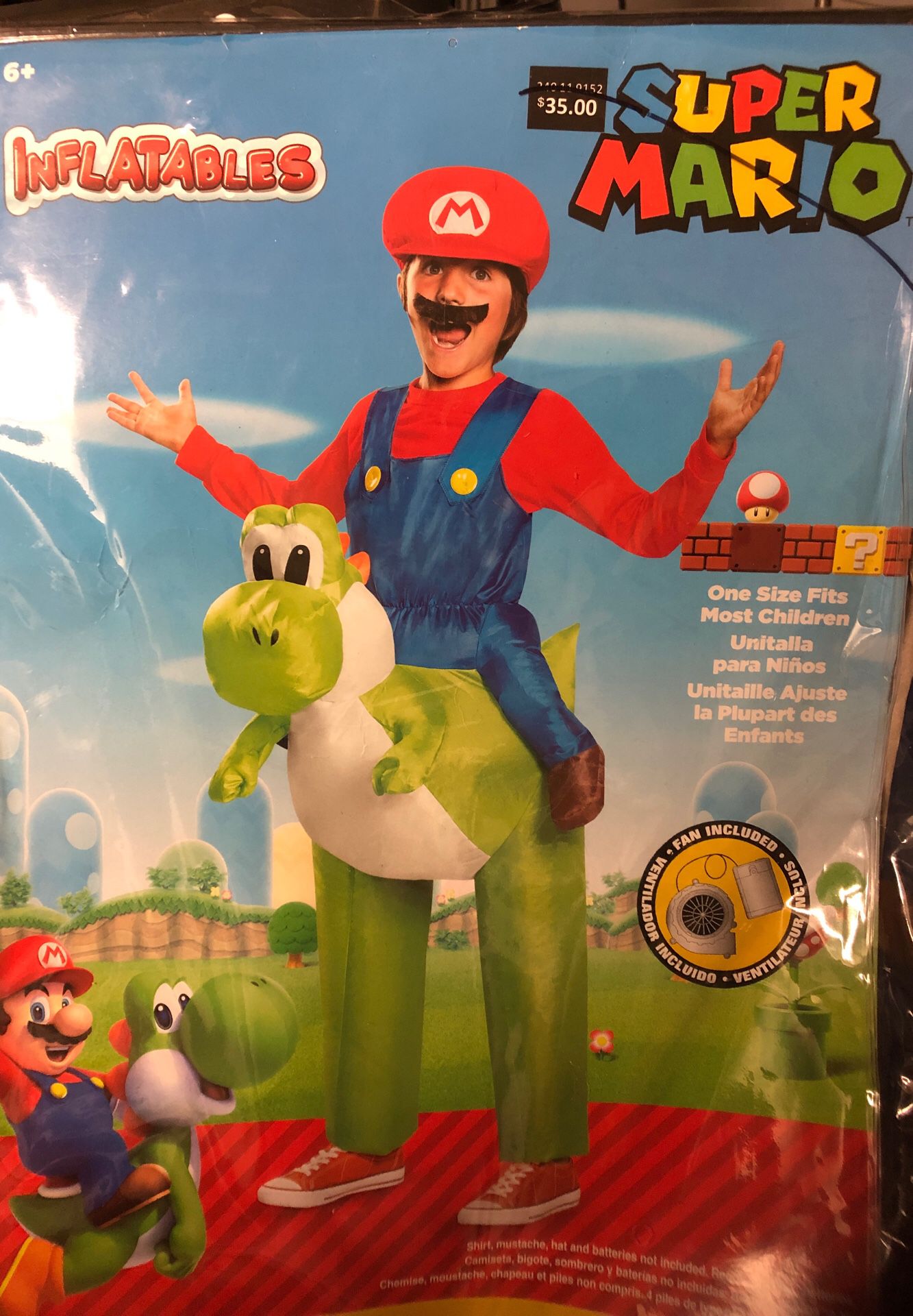 Mario Riding Yoshi Inflatable Costume