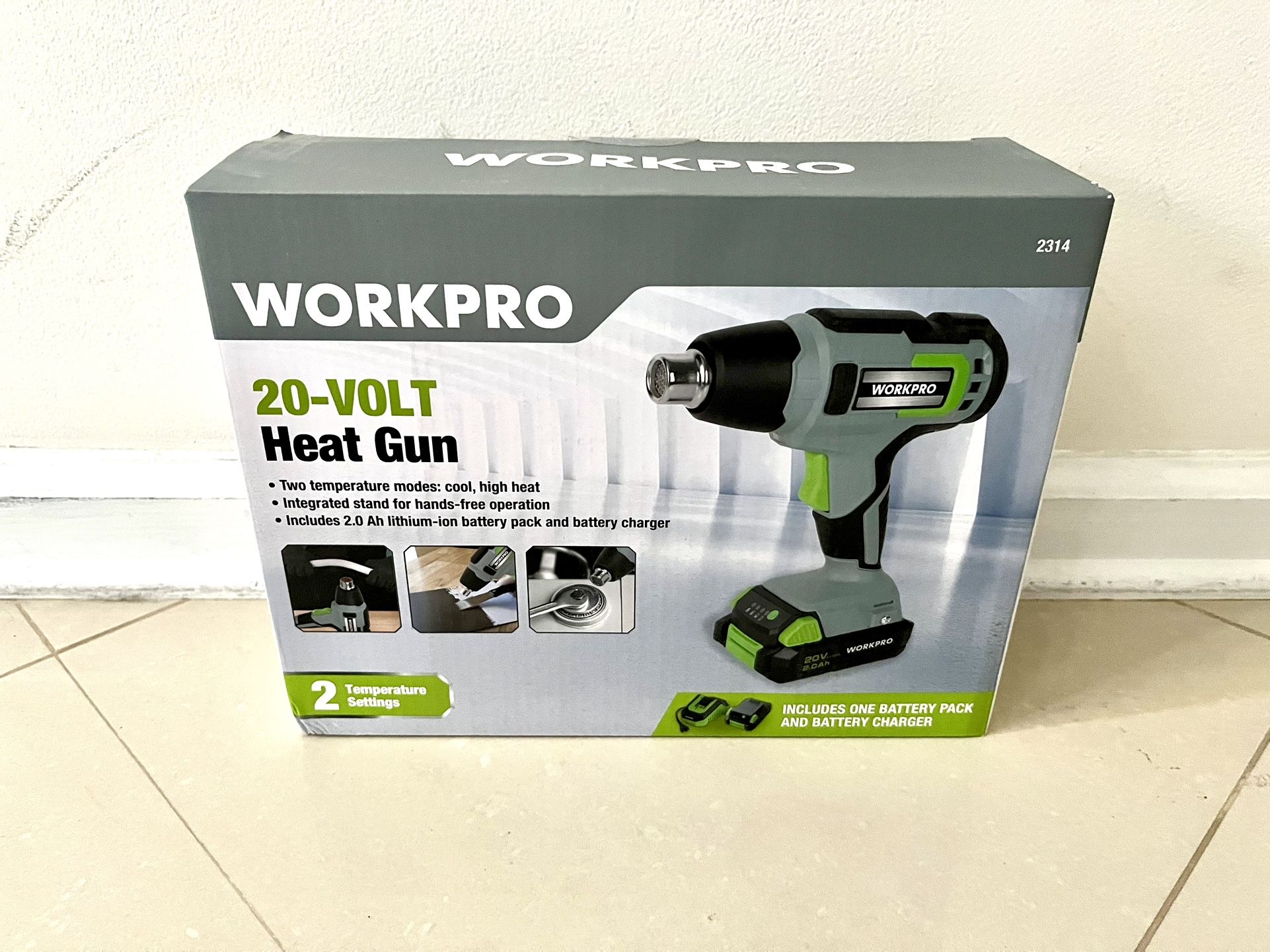 NEW Cordless Heat Gun W/ Battery & Charger, 20 Volt Heat Gun !