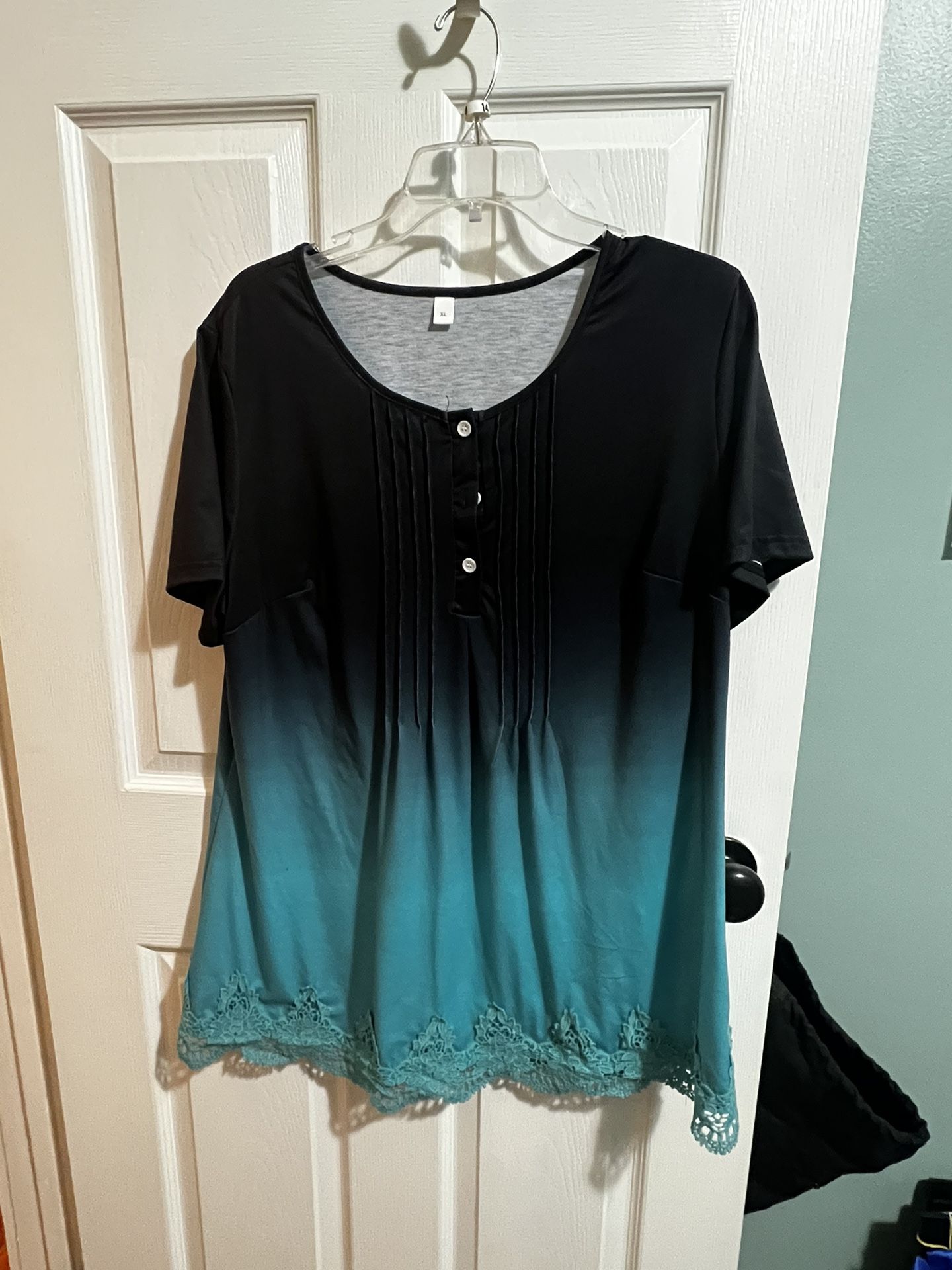 Black-Blue ombré Blouse