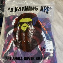 BAPE Color Camo Shark Full Zip Hoodie 'Purple'