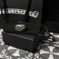 Chrome Hearts Dagger Heart Silver Ring Size 10