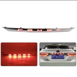 Black letter Rear Door Trunk LED Tail Light Cover Trim For 2018-22 Toyota Camry