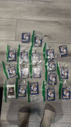 stack of Pokémon Trading Card Game cards.