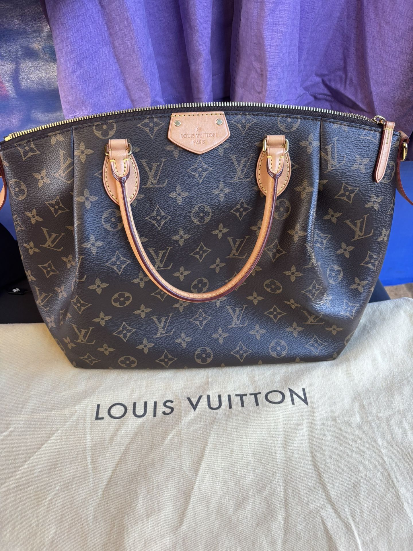 Authentic Louis Vuitton Monogram Turenne MM Satchel Shoulder Handbag M48814