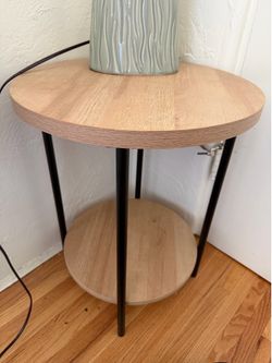 End Table with Shelf - Round