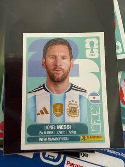 World Cup 2026 panini sticker card Lionel Messi Argentina mint new