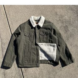 Levis Trucker Jacket Army Green XL