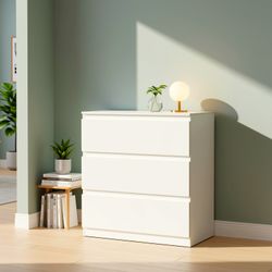 Homy Casa Senna 27” Chest of Drawers with Storage - Large Nightstand, 3 Drawers (Local PickUp)