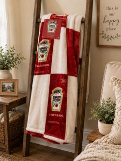 Heinz ketchup novelty throw blanket 60x70